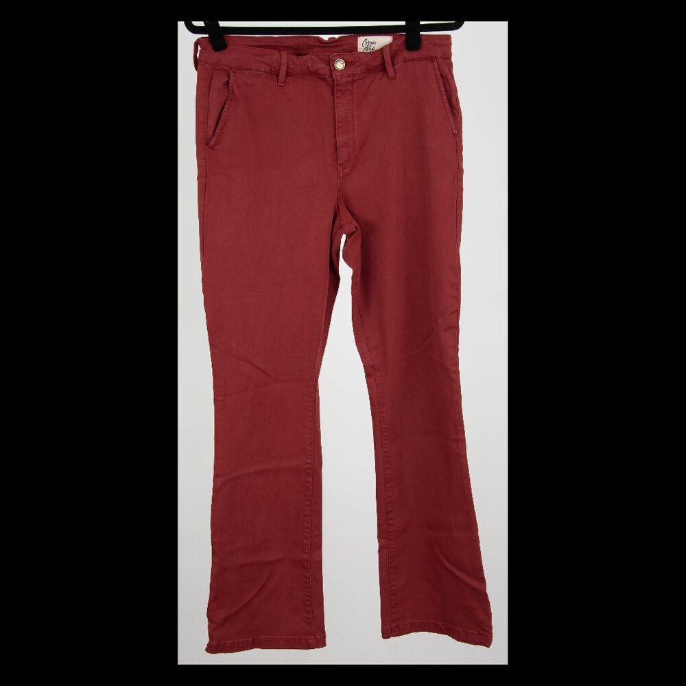 Cosmic Blue Love Womens Red Callie Eco Bootcut Pant Sz 32 EUC